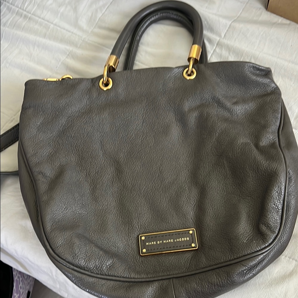 Marc by Marc Jacobs Dark Gray Leather Shoulder Bag